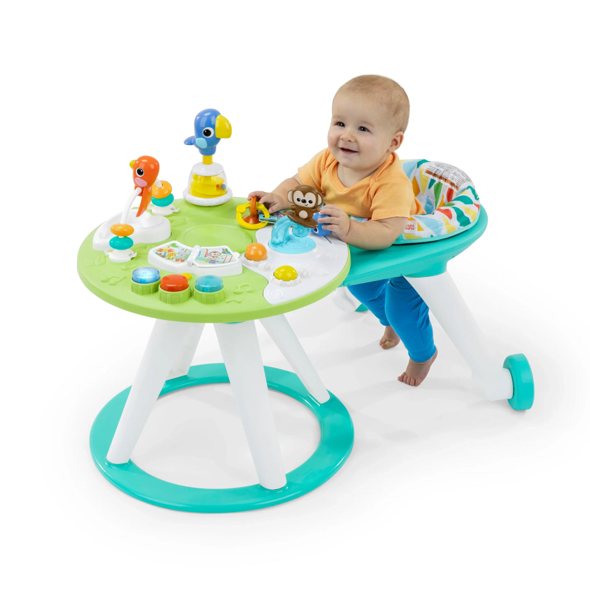 Around We Go 2 - in - 1 Walk - Around Activity Center & Table - Tropic Cool | Walker | Bright Starts for Mamas & Papas LB - Activity & Sensory Toys