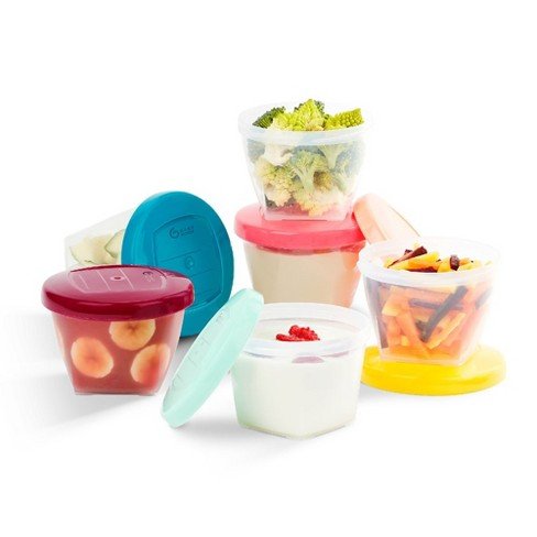 Babybol Medium Storage Container 180ml - Pack of 6 | Food Storage | Babymoov for Mamas & Papas LB - 6hr