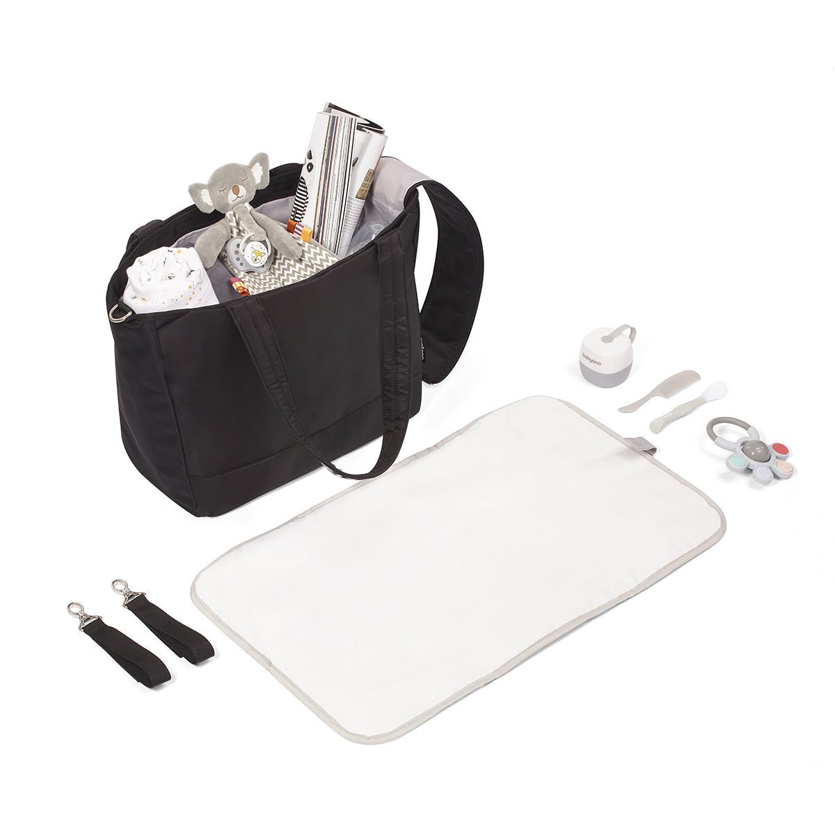 Changing Bag Best Time Ever Black | Diaper Bag | Babyono for Mamas & Papas LB - 6hr