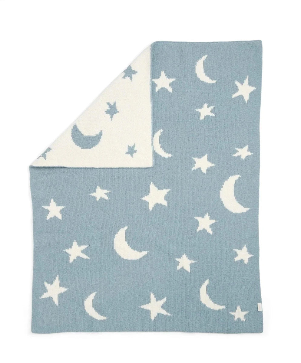 Chenille Blanket - Blue Moon/Star | Blanket | Mamas & Papas for Mamas & Papas LB - Baby Quilts & Blankets