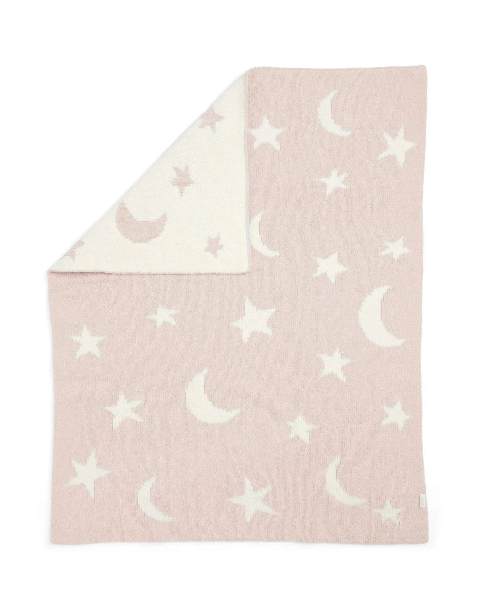 Chenille Blanket - Pink Moon/Star | Blanket | Mamas & Papas for Mamas & Papas LB - Baby Quilts & Blankets