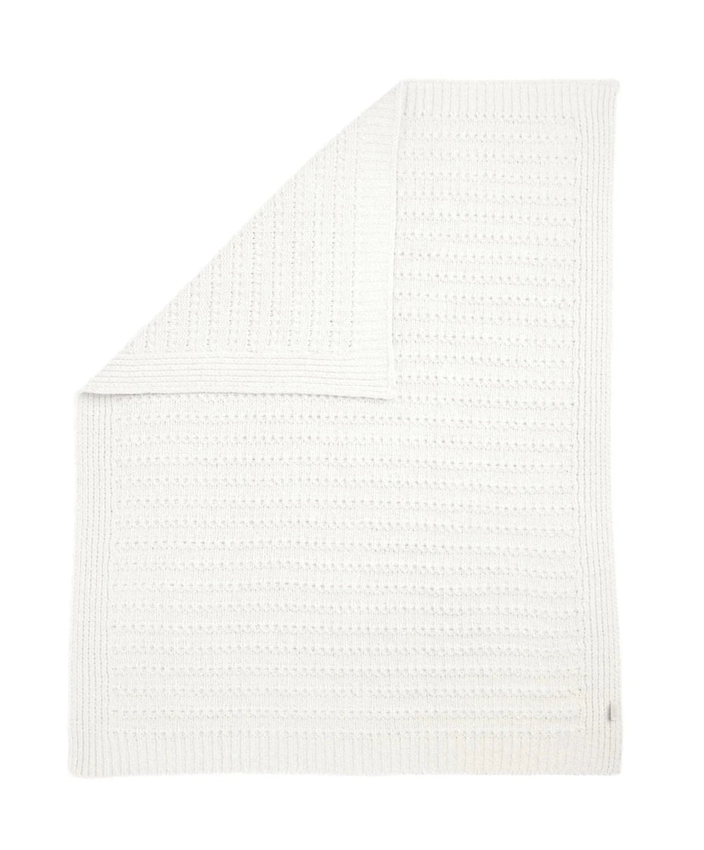 Chenille Blanket - White Stripe | Blanket | Mamas & Papas for Mamas & Papas LB - Baby Quilts & Blankets