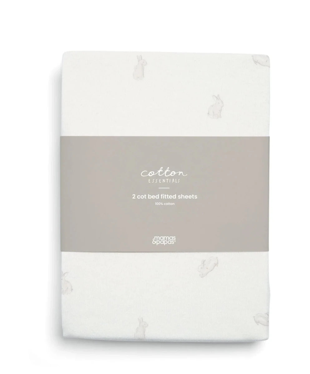 Cotbed Fitted Sheets (Pack of 2) - Bunny | Sheet bed | Mamas & Papas for Mamas & Papas LB - Furniture & Nursery