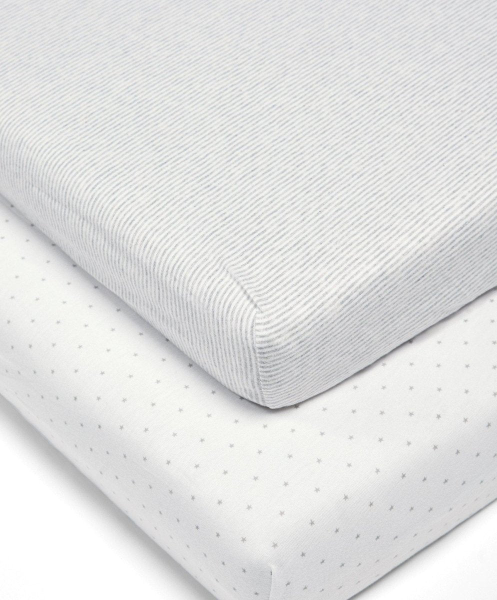 Cotbed Fitted Sheets - Welcome To The World Pack of 2 | Bedding | Mamas & Papas for Mamas & Papas LB - 6hr
