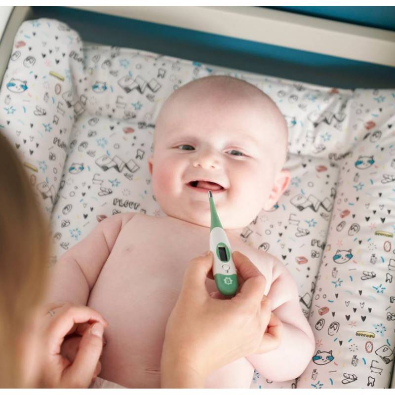 Digital Fever Thermometer - Green | Thermometer | Badabulle for Mamas & Papas LB - 6hr