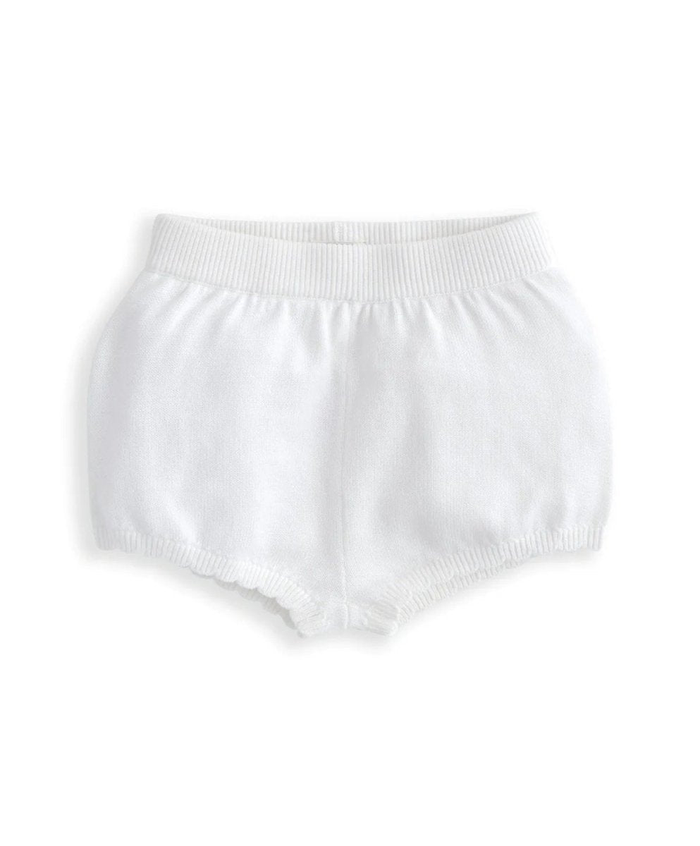 Embroidered Knit Top & Shorts Set (2 Pieces) - White | Set | Mamas & Papas for Mamas & Papas LB - 6hr