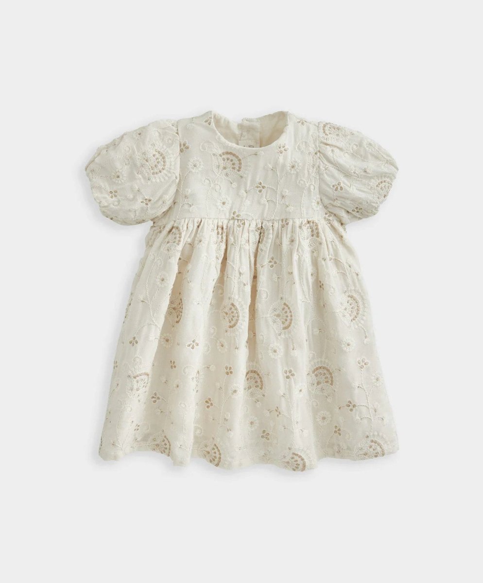 Embroidered Puff Short Sleeve Dress | Dress | Mamas & Papas for Mamas & Papas LB - 6hr