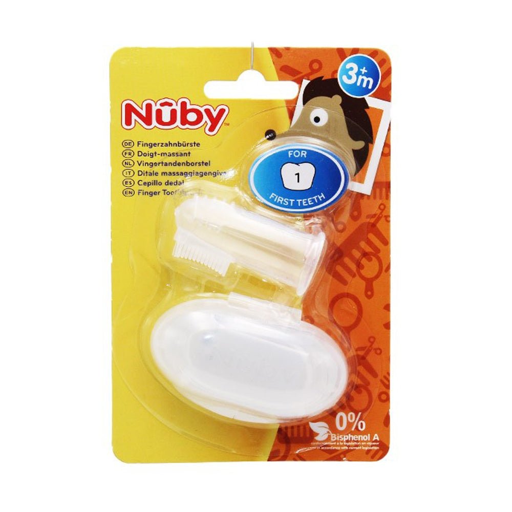 Finger Toothbrush with Storage Box | Toothbrush | Nuby for Mamas & Papas LB - 6hr