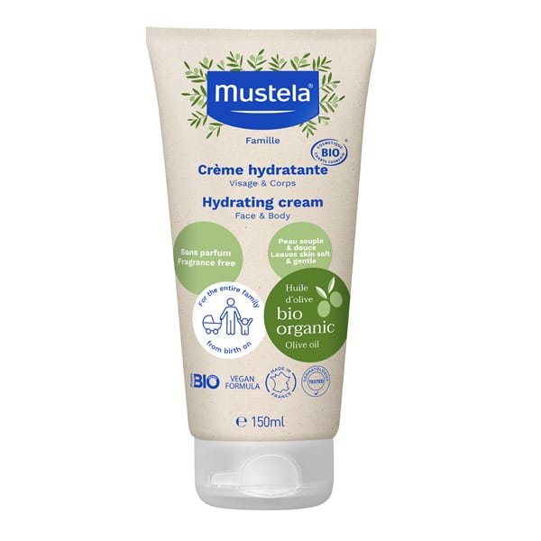 Hydrating Cream for Face & Body, 150ml | Lotion | Mustela for Mamas & Papas LB - 6hr