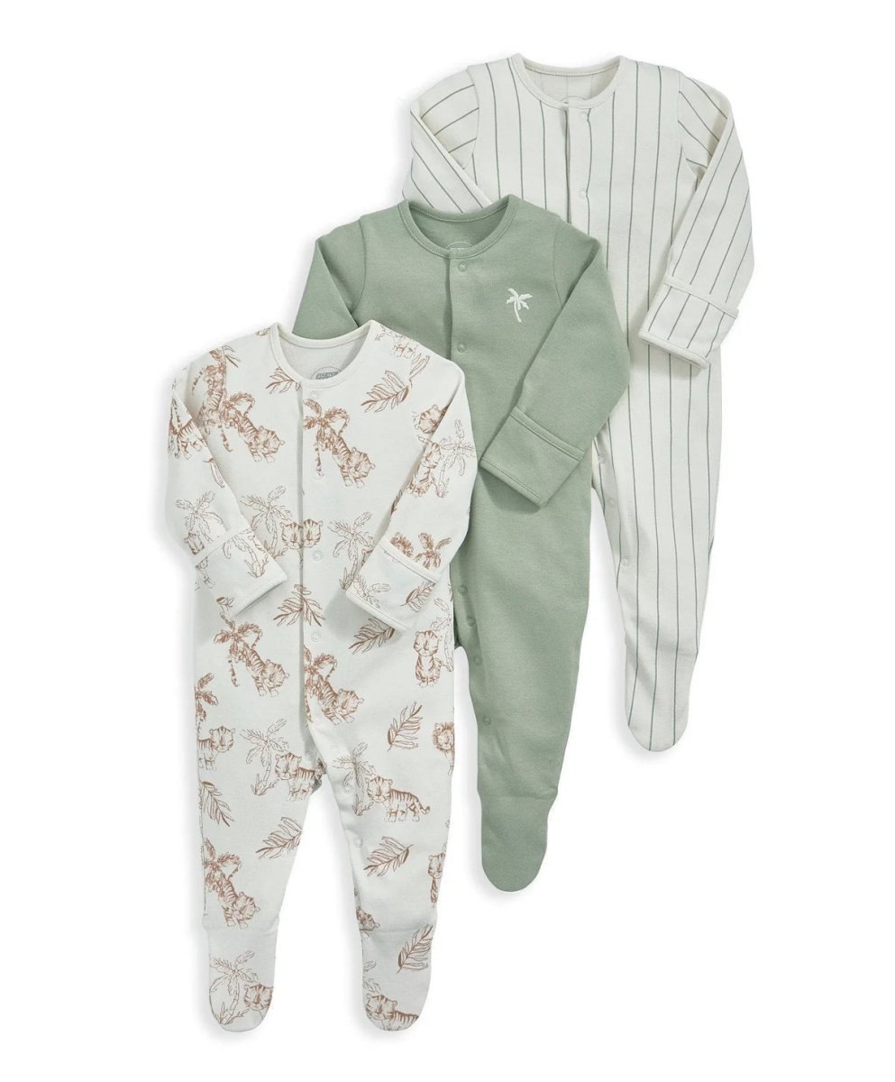 Jungle Sleepsuits (Set of 3) | Sleepsuit | Mamas & Papas for Mamas & Papas LB - 6hr