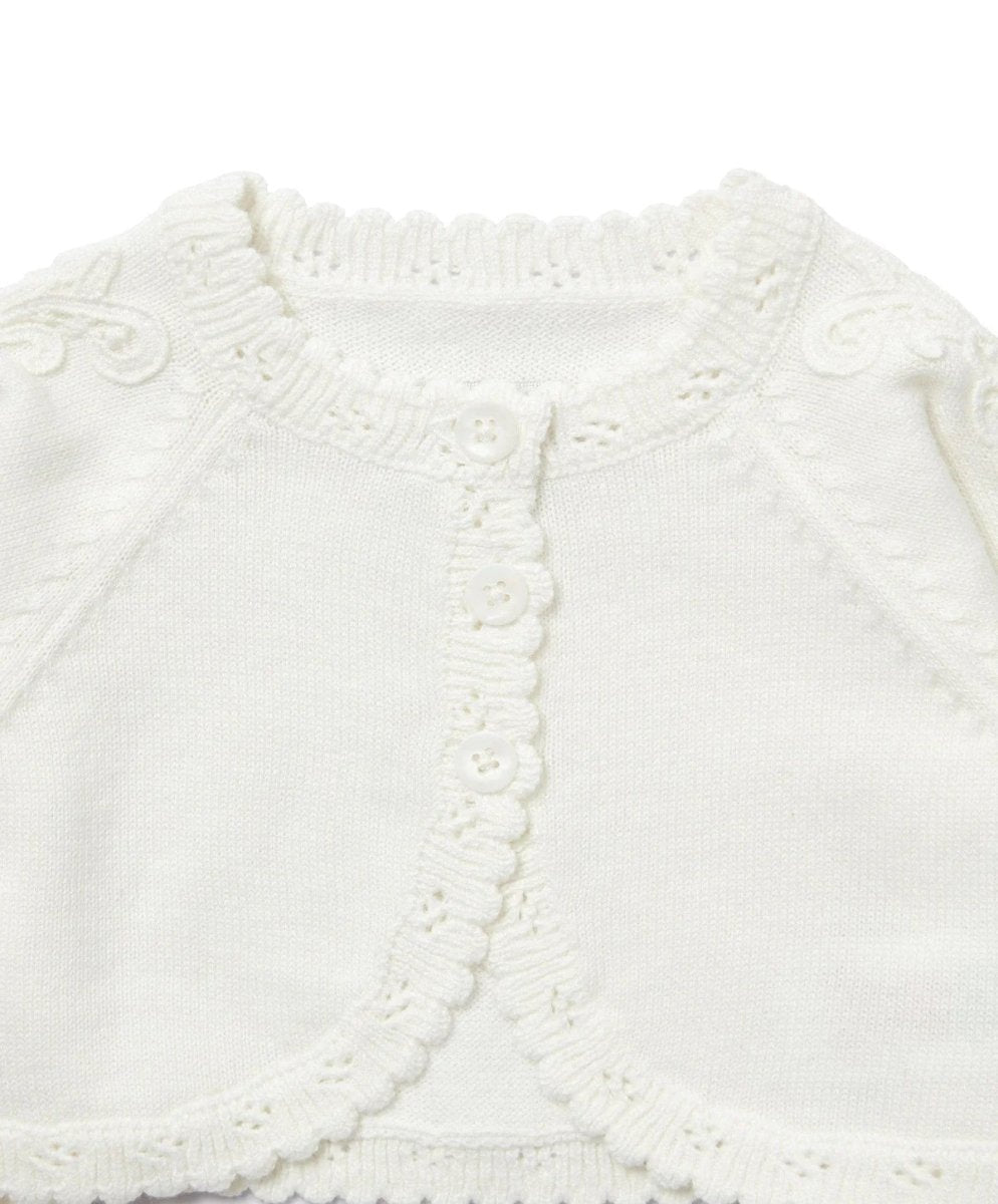 Lace Trim Cardigan | Cardigan | Mamas & Papas for Mamas & Papas LB - 6hr