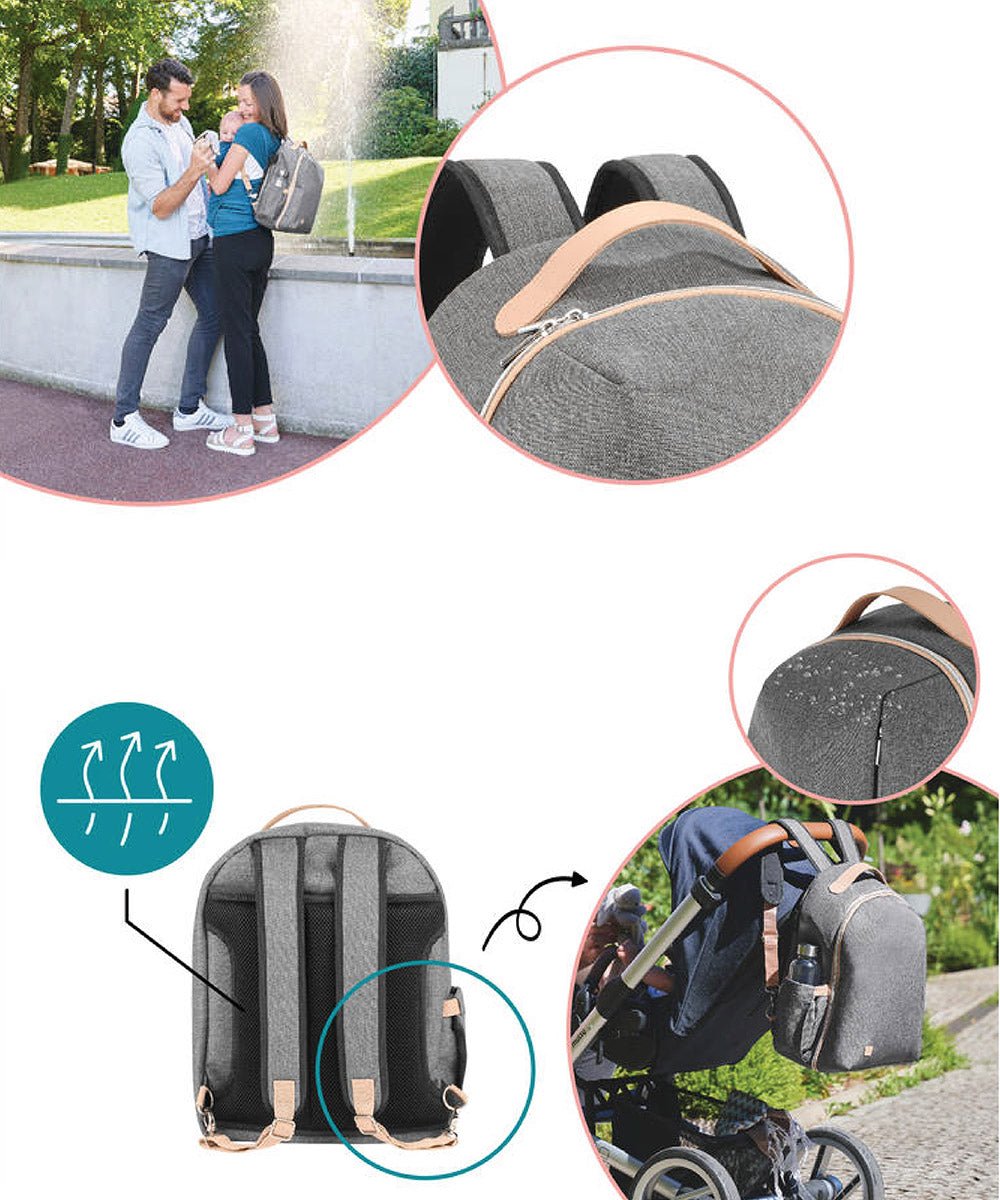 Le Pyla Changing Bag - Smokey Grey | Diaper Bag | Babymoov for Mamas & Papas LB - 6hr