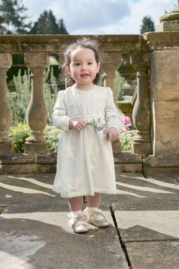 Long Sleeve Embroidered Dress | Dress | Mamas & Papas for Mamas & Papas LB - 6hr