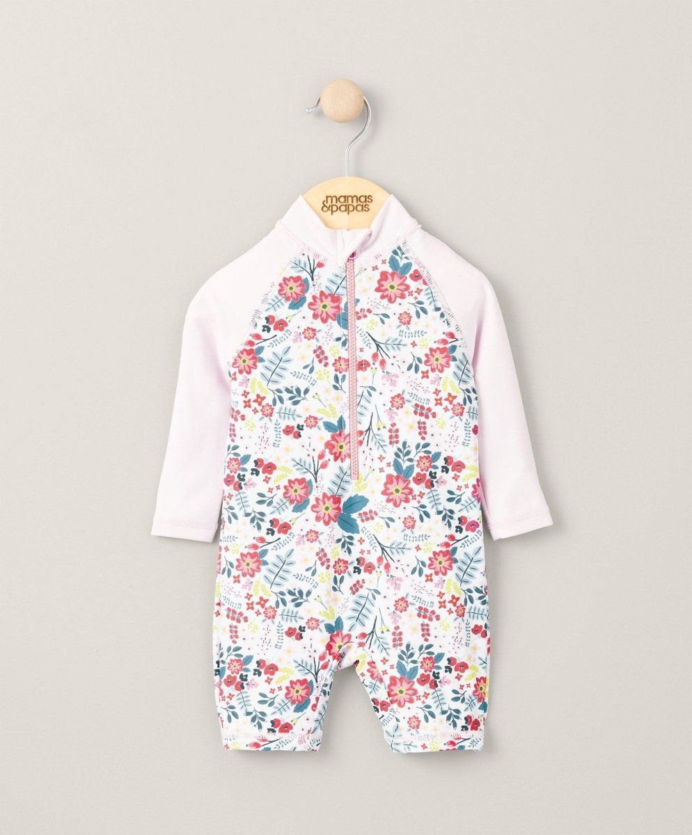 Long Sleeve Rashsuit Swimwear - Floral | Swimsuit | Mamas & Papas for Mamas & Papas LB - 6hr