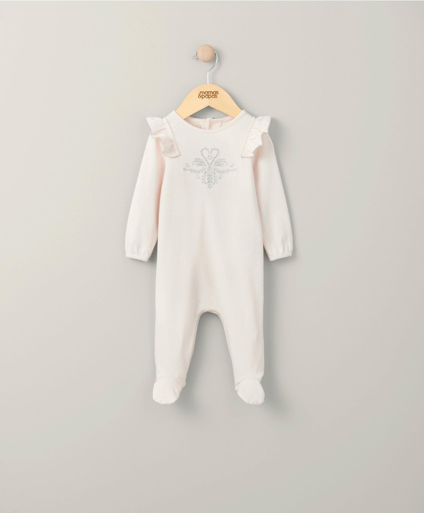 Mamas & Papas Frill Sleepsuit - Pink | Mamas & Papas, Babies, Nursing, Sleepsuit