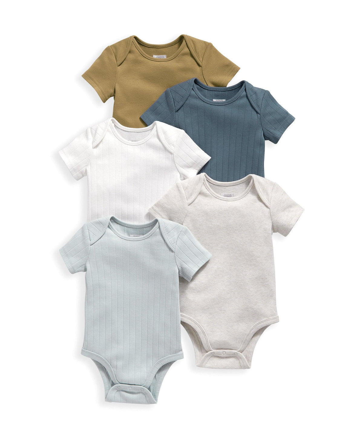 Mamas & Papas Ribbed Short Sleeve Bodysuits (5 Pack) | Mamas & Papas, Babies, Nursing, Bodysuit