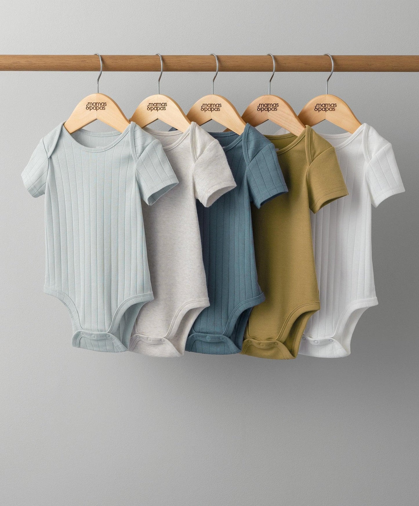 Mamas & Papas Ribbed Short Sleeve Bodysuits (5 Pack) | Mamas & Papas, Babies, Nursing, Bodysuit