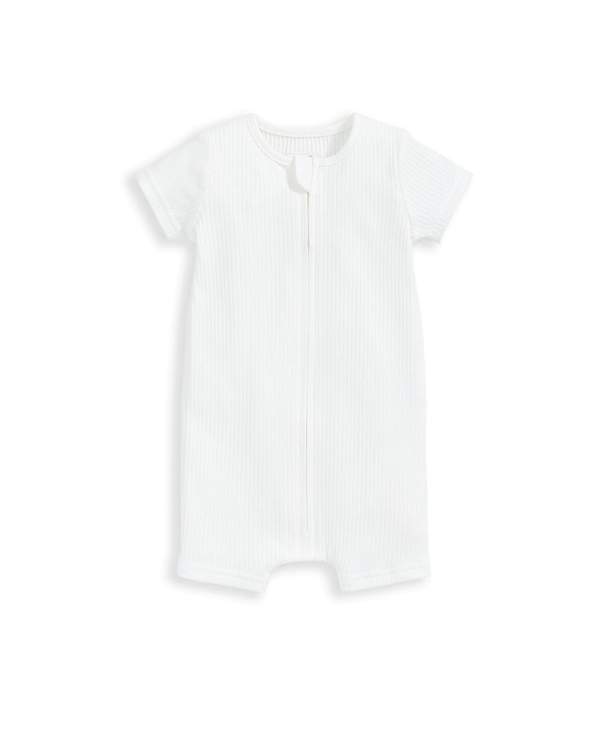 Mamas & Papas Organic Ribbed Zip Romper - White | Mamas & Papas, Babies, Nursing, Romper