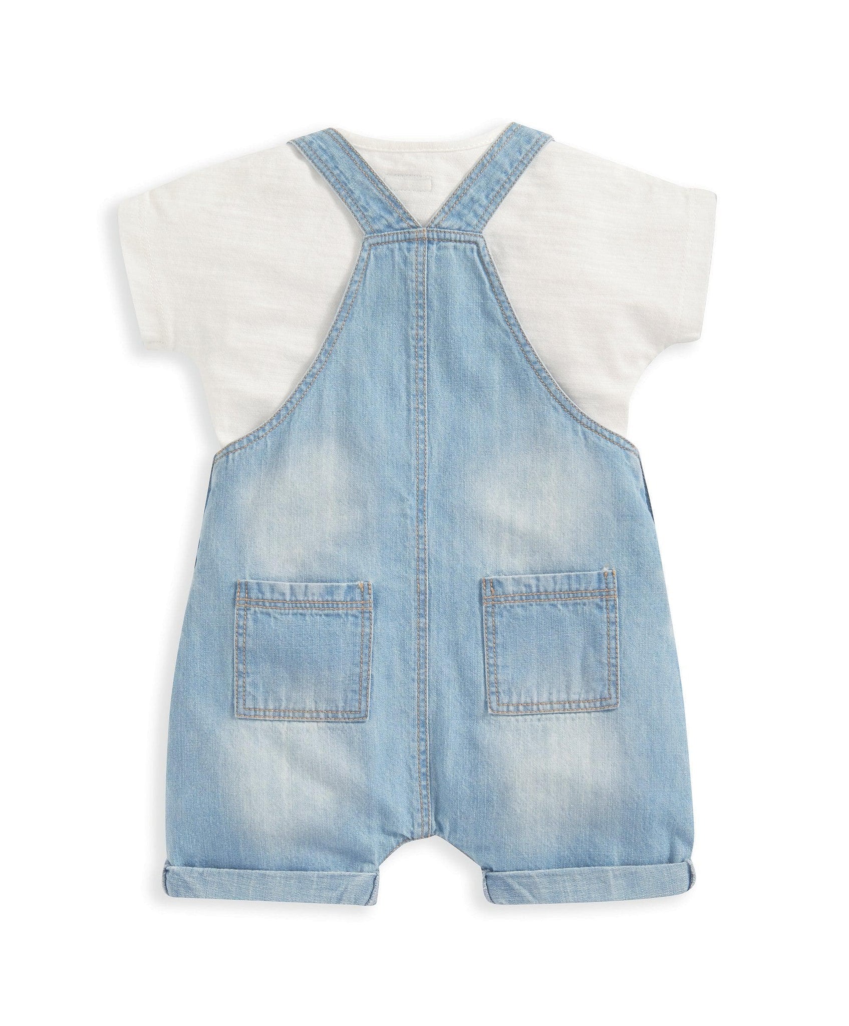 Mamas & Papas Denim Dungarees & White T Shirt - 2 Piece Set | Mamas & Papas, Babies, Nursing, Set