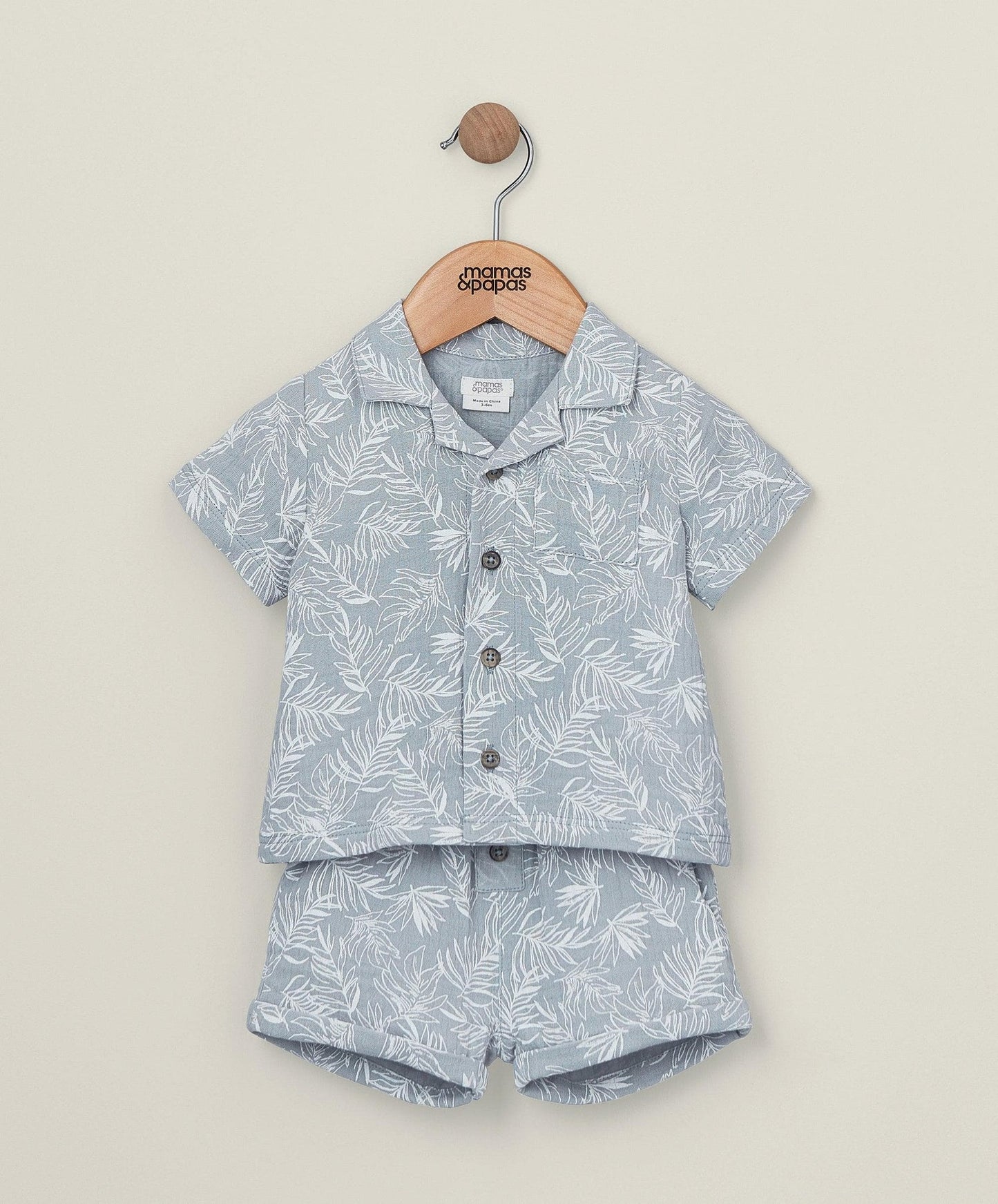 Mamas & Papas Palm Shirt & Shorts Outfit Set | Mamas & Papas, Babies, Nursing, Set