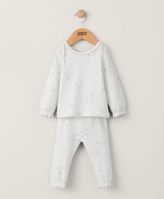 Mamas & Papas Flocking Bird Pyjamas (2 Piece) - Cream | Mamas & Papas, Babies, Nursing, Sleepsuit
