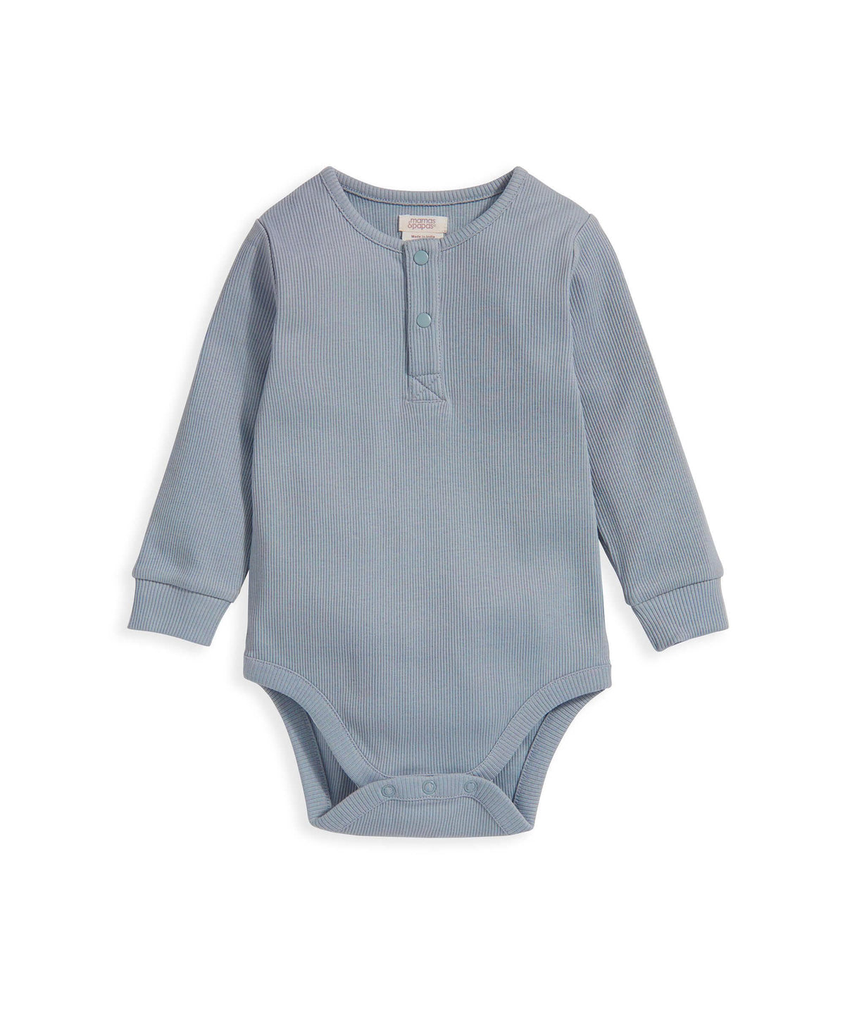 Mamas & Papas Ribbed Bodysuit - Blue | Mamas & Papas, Babies, Nursing, Bodysuit