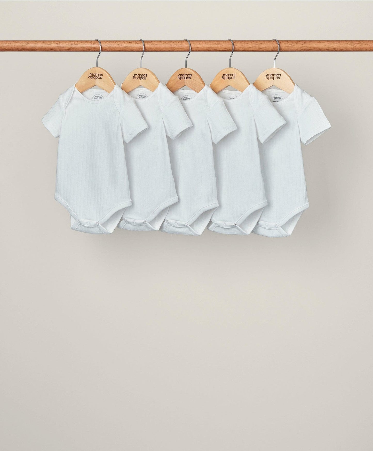 Mamas & Papas Ribbed Shortsleeved Bodysuits (Set of 5) - White | Mamas & Papas, Babies, Nursing, Bodysuit