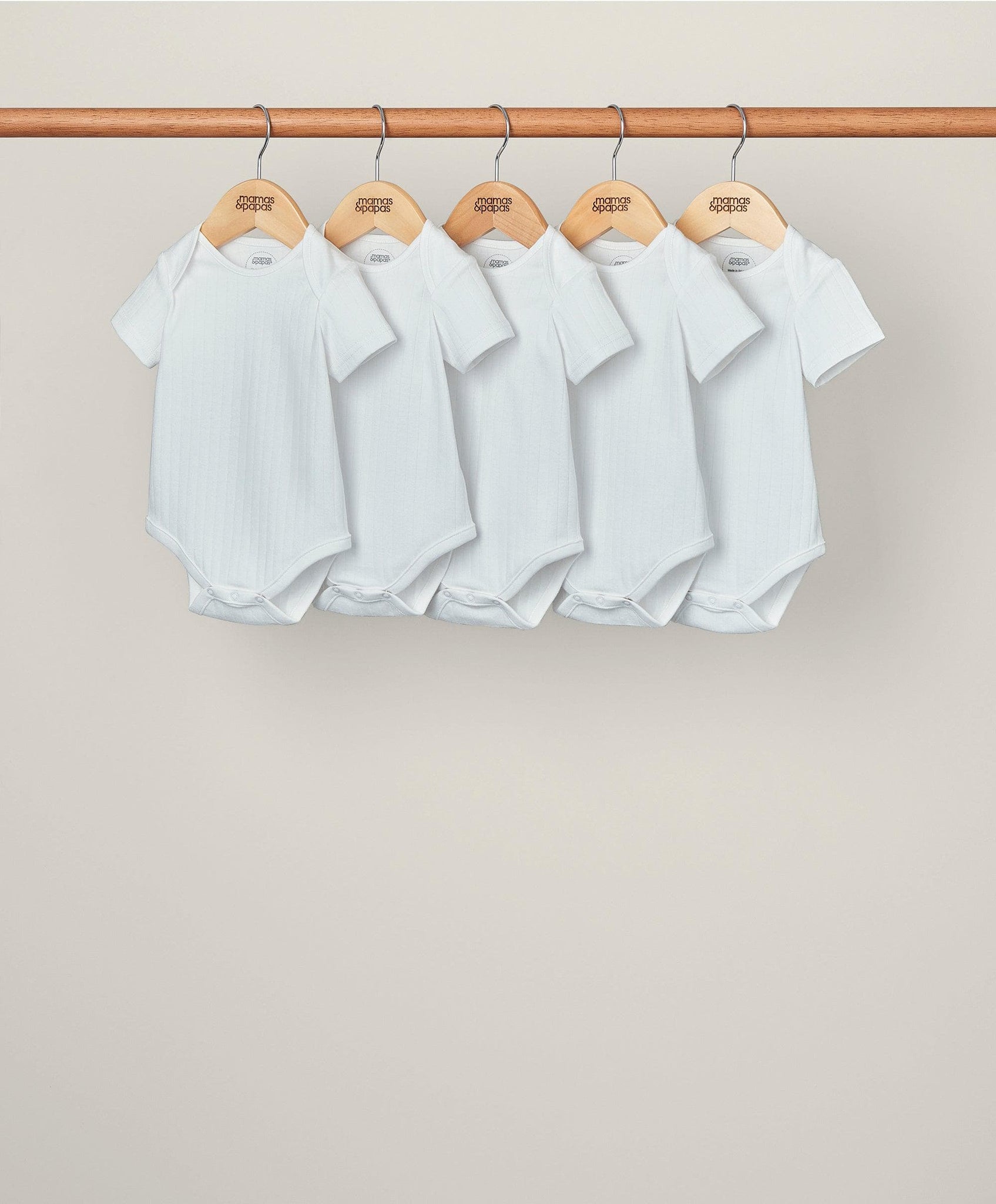 Mamas & Papas Ribbed Shortsleeved Bodysuits (Set of 5) - White | Mamas & Papas, Babies, Nursing, Bodysuit