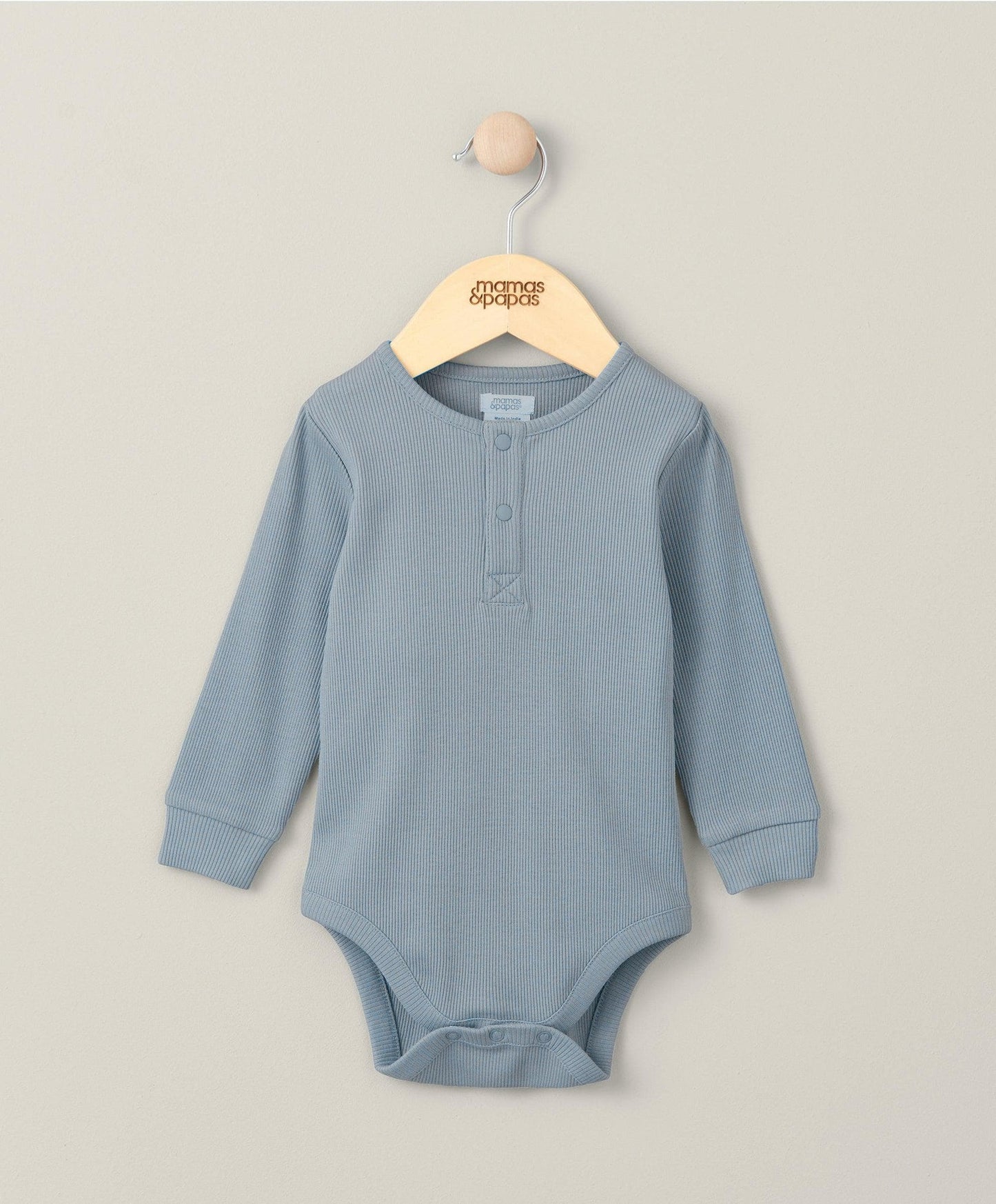 Mamas & Papas Ribbed Bodysuit - Blue | Mamas & Papas, Babies, Nursing, Bodysuit