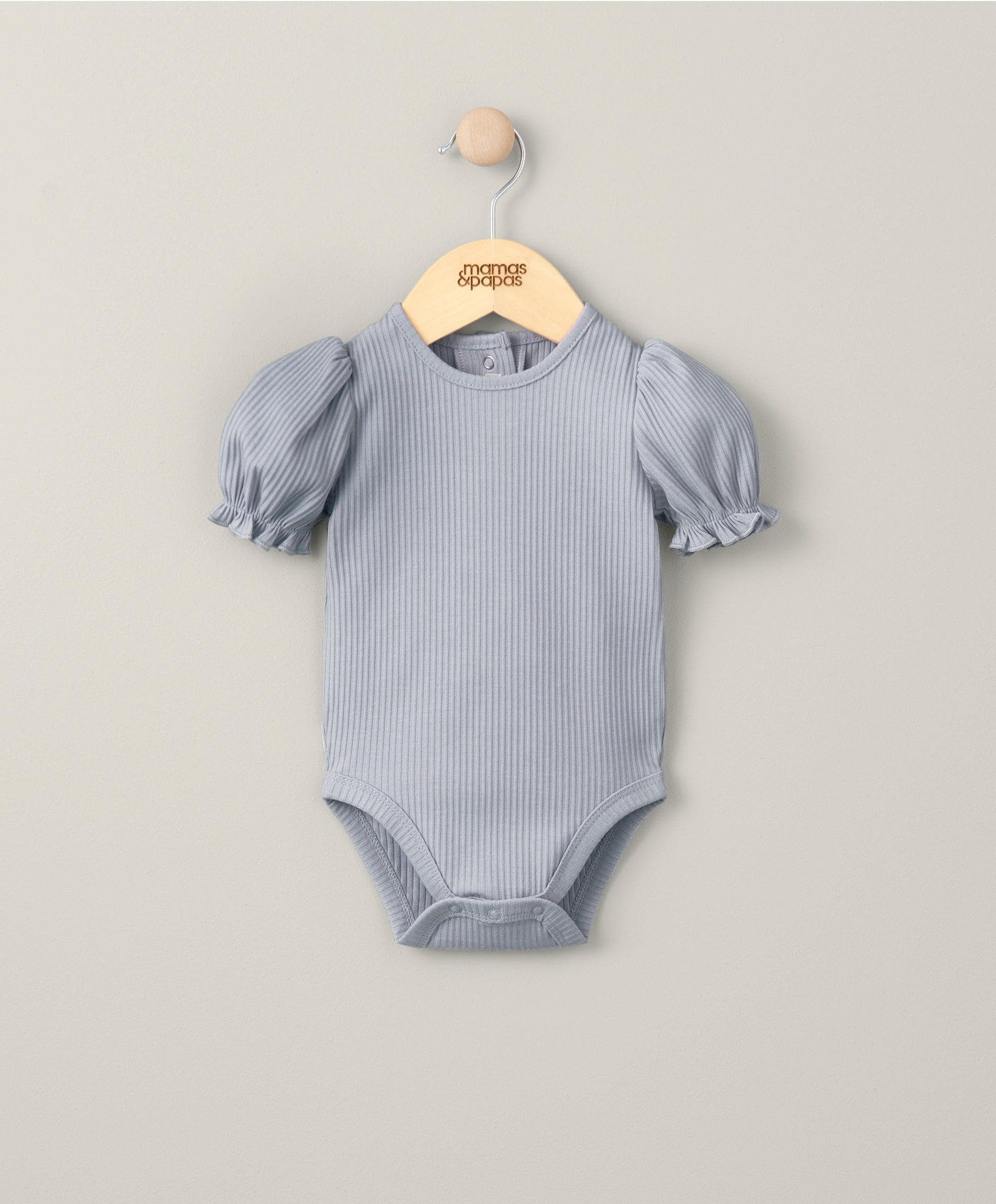 Mamas & Papas Ribbed Bodysuit - Heather | Mamas & Papas, Babies, Nursing, Bodysuit