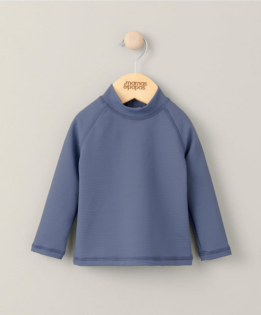 Mamas & Papas Ribbed Rash Top Swimwear - Blue | Mamas & Papas, Babies, Nursing, Swimsuit