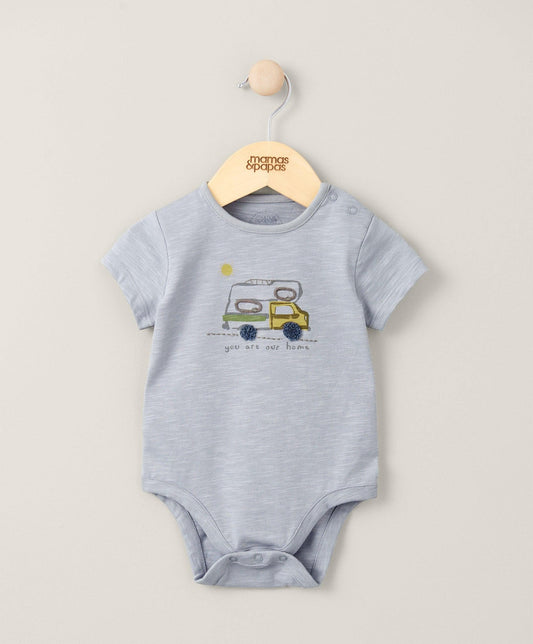 Mamas & Papas You Are Our Home Bodysuit - Blue | Mamas & Papas, Babies, Nursing, Sleepsuit