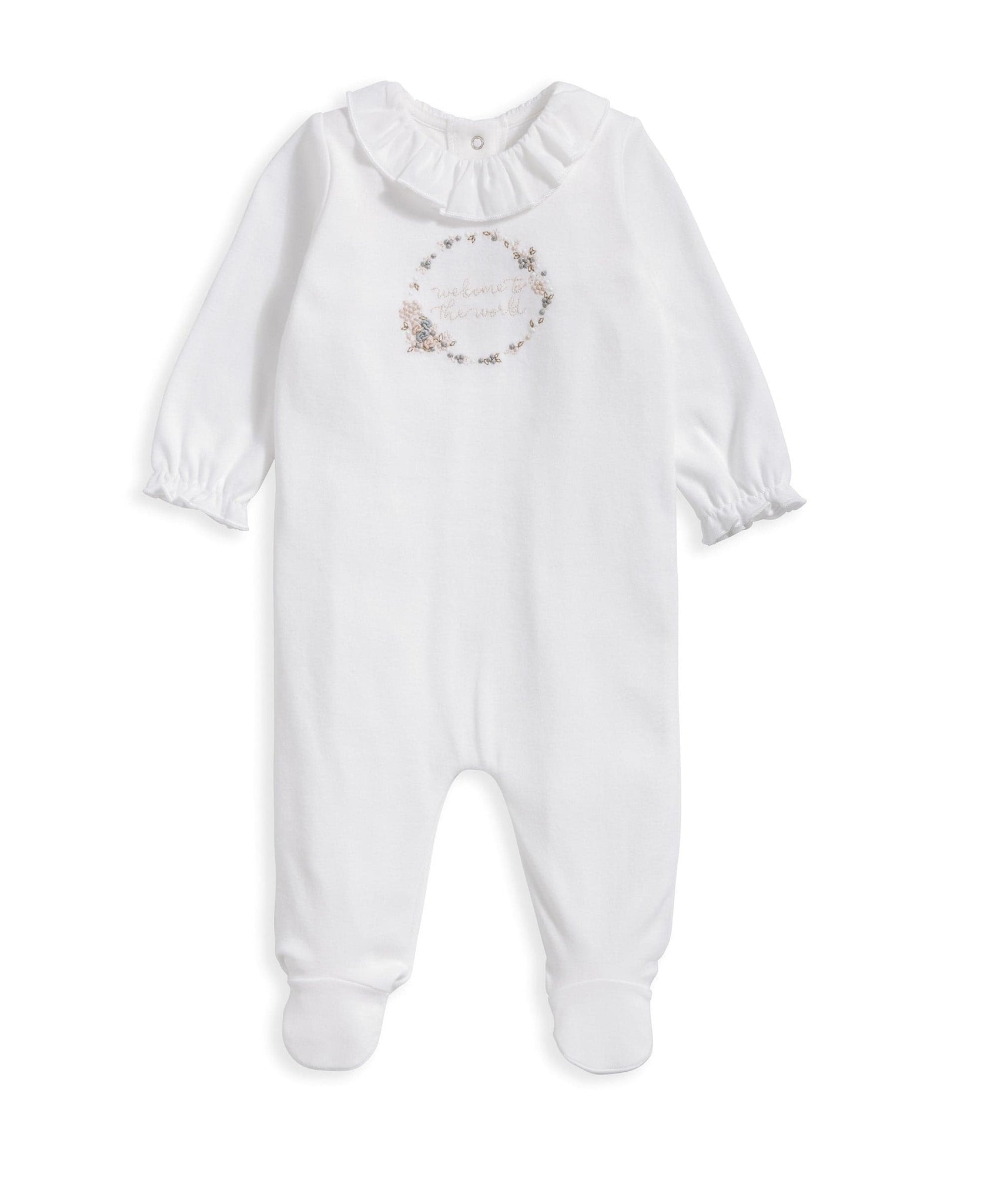 Mamas & Papas Welcome To The World Sleepsuit - White | Mamas & Papas, Babies, Nursing, Sleepsuit