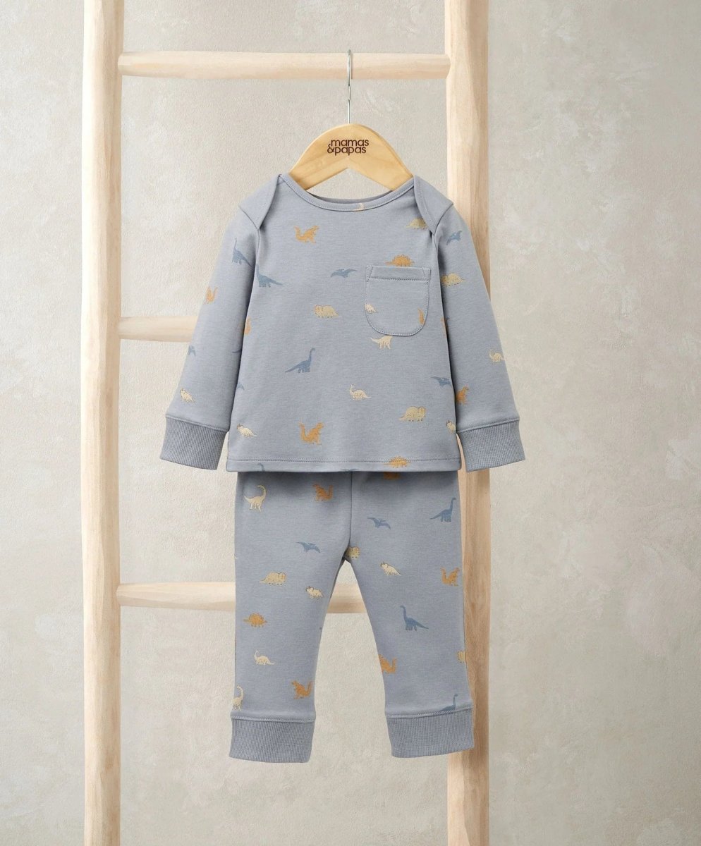Micro Dino Print Pyjamas – Blue | Pyjama | Mamas & Papas for Mamas & Papas LB - 6hr