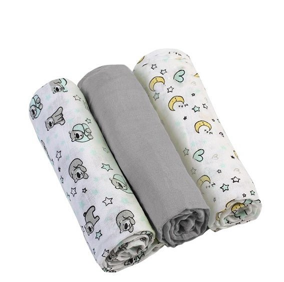 Muslin Diapers Super Soft Pack of 3 | Swaddling Blanket | Babyono for Mamas & Papas LB - 6hr