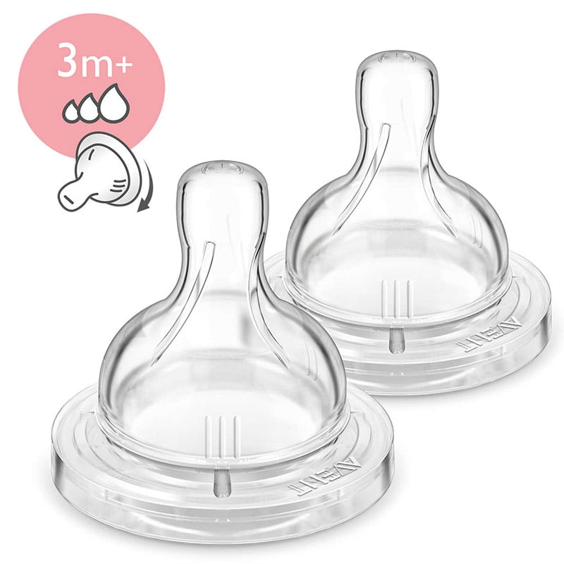 Natural Teat 3M+ Variable Flow 2s | Teat | Avent for Mamas & Papas LB - Bottle Feeding