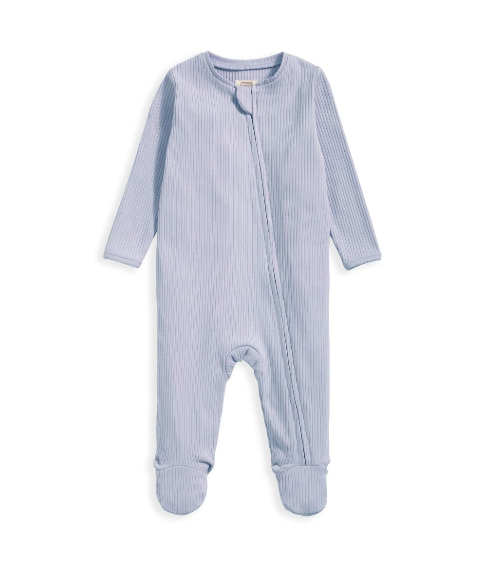 Organic Rib Sleepsuit - Heather | Sleepsuit | Mamas & Papas for Mamas & Papas LB - 6hr