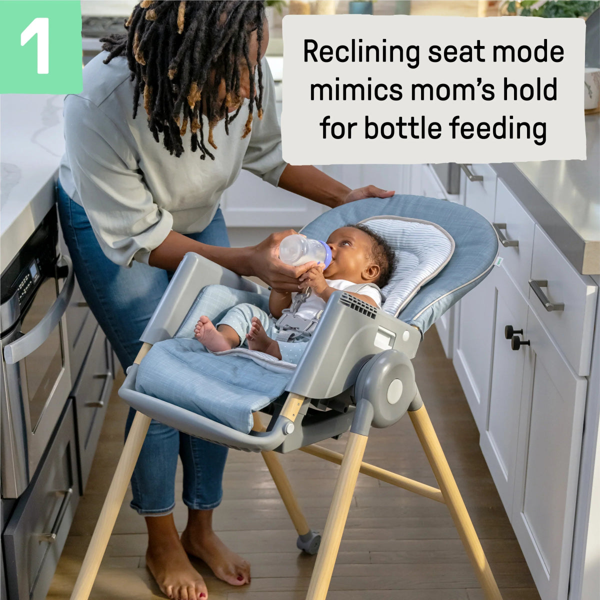 Proper Positioner 7 - in - 1 Deluxe High Chair - For Ages 0 - 60m | High Chair | Ingenuity for Mamas & Papas LB - Feeding & Weaning