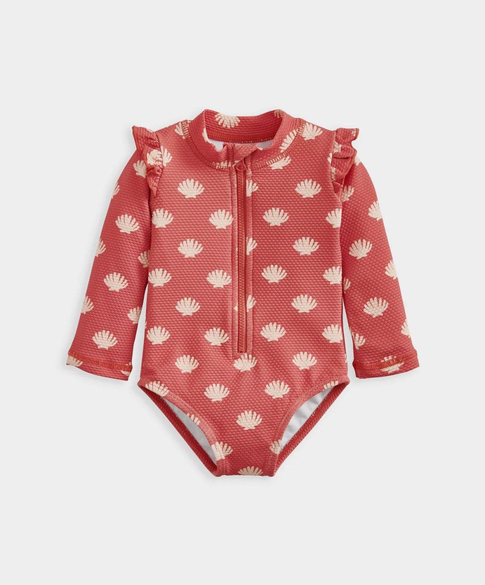 Shell All Over Print Long Sleeve Swimsuit | Swimsuit | Mamas & Papas for Mamas & Papas LB - 6hr