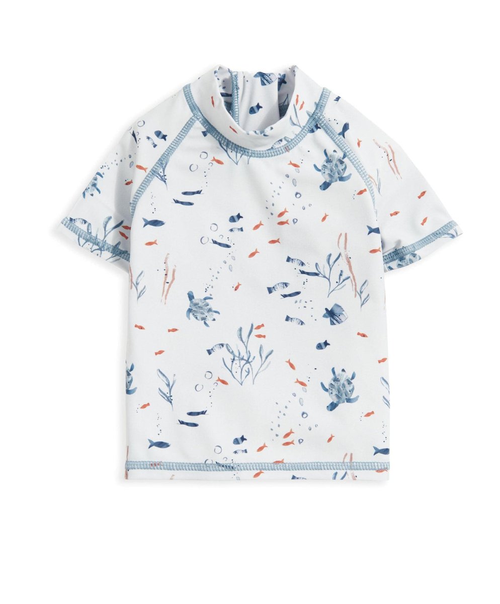 Short Sleeve Rash Top Swimwear - Blue | Swimsuit | Mamas & Papas for Mamas & Papas LB - 6hr