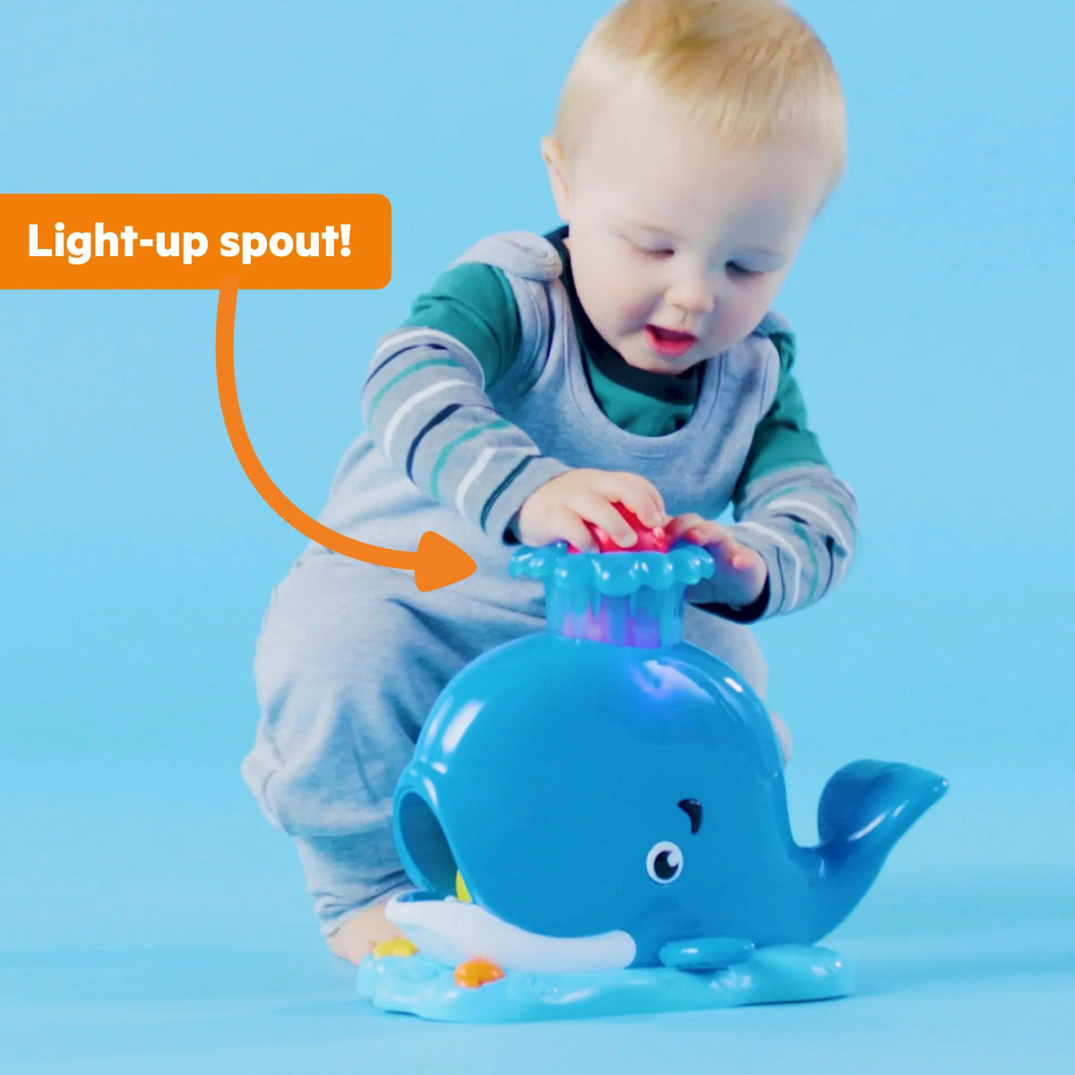 Silly Spout Whale Ball Popper Baby Activity Toy | Activity Toy | Bright Starts for Mamas & Papas LB - 6hr