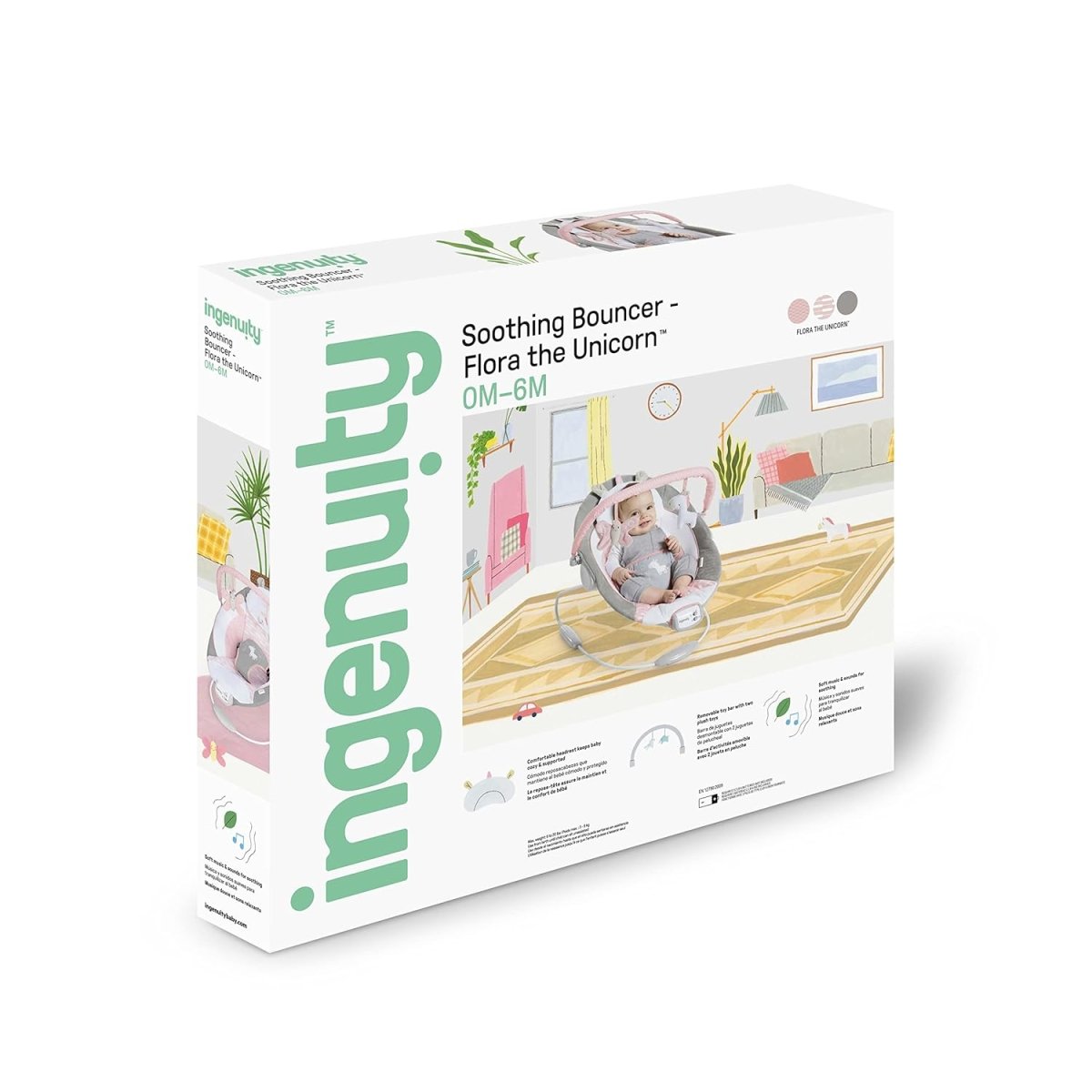 Soothing Baby Bouncer Infant Seat with Vibrations | Bouncer | Ingenuity for Mamas & Papas LB - Activity & Sensory Toys