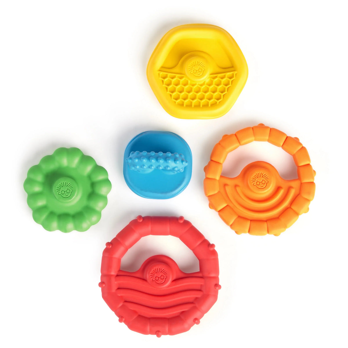 Stack & Teethe Multi - Textured Easy - to - Grasp 5 - Piece Teether Toy Set | Teether | Baby Einstein for Mamas & Papas LB - 6hr