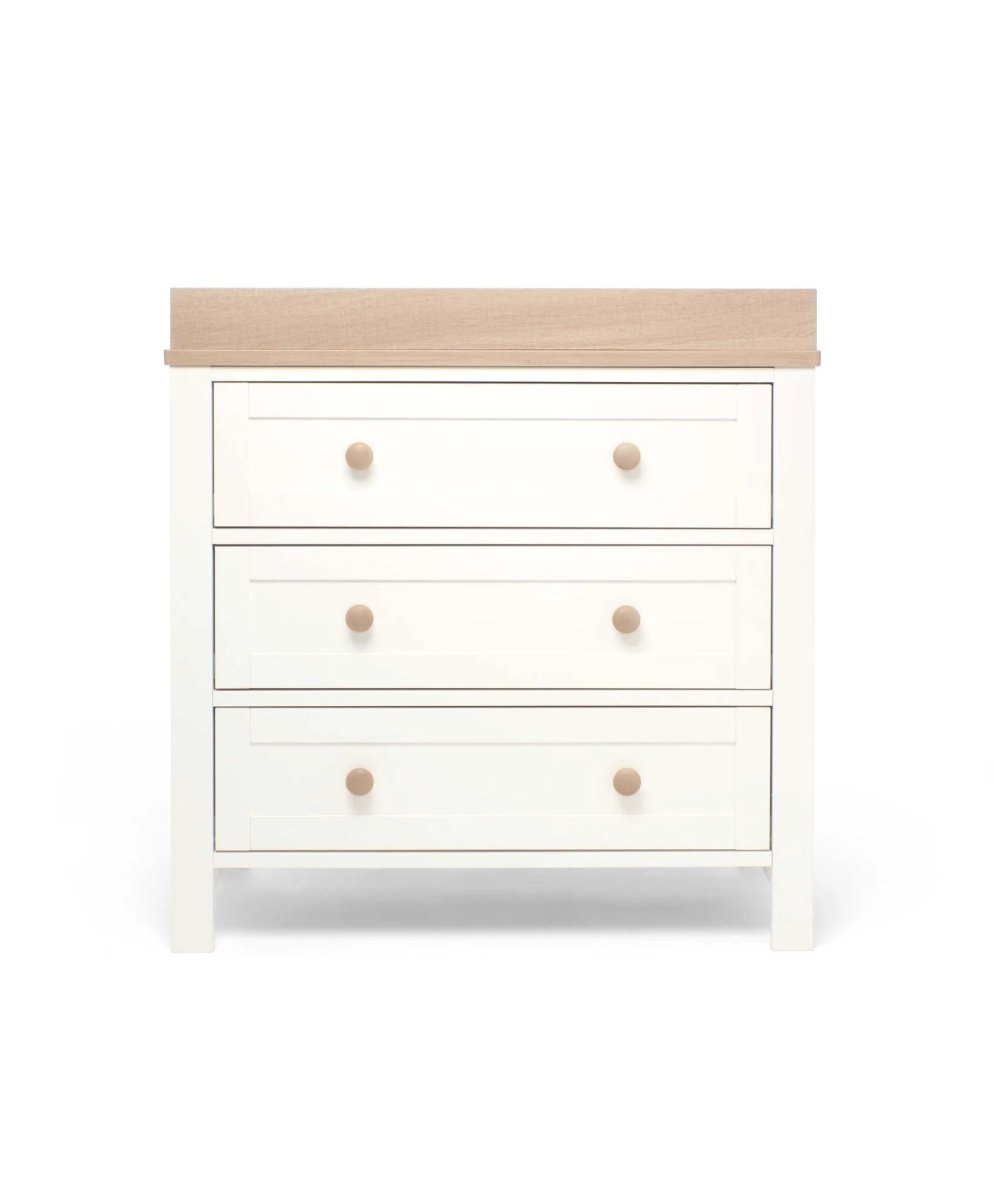 Wedmore Nursery Dresser Changer - White/Natural | Dresser | Mamas & Papas for Mamas & Papas LB - Dressers & changers