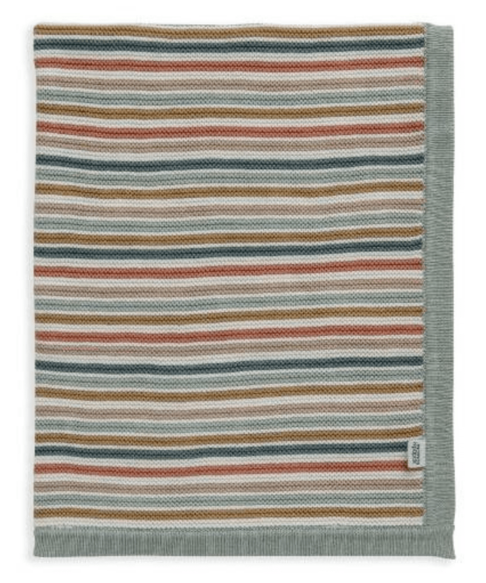 Woven Cotton Blanket with Colored Stripes | Blanket | Mamas & Papas for Mamas & Papas LB - 6hr