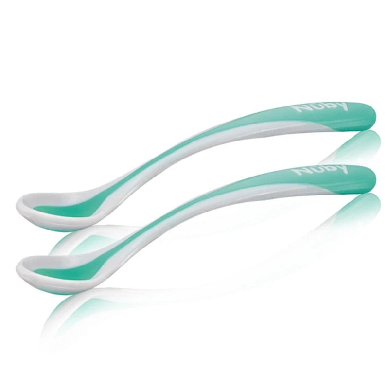 Nuby Patented Hot Safe Spoon 3m+ Pack of 2 | Mamas & Papas, Babies, Nursing, Spoon