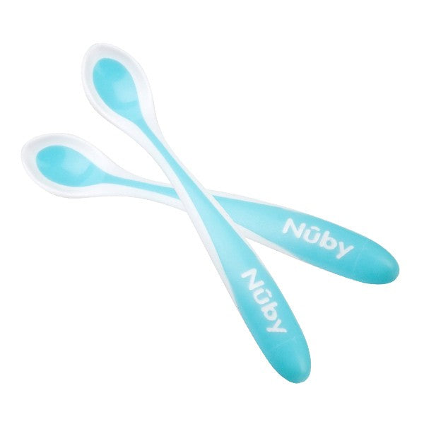 Nuby Patented Hot Safe Spoon 3m+ Pack of 2 | Mamas & Papas, Babies, Nursing, Spoon