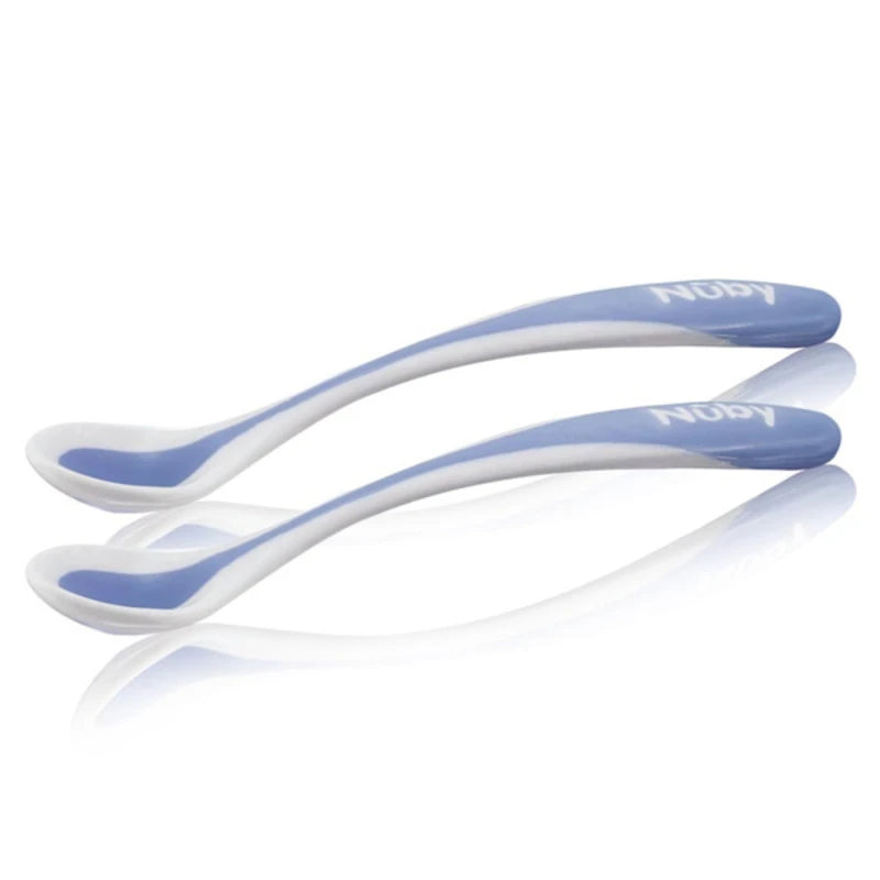 Nuby Patented Hot Safe Spoon 3m+ Pack of 2 | Mamas & Papas, Babies, Nursing, Spoon
