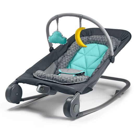 Ingenuity 2-in-1 Bouncer & Rocker Duo - Gray /Teal Swing