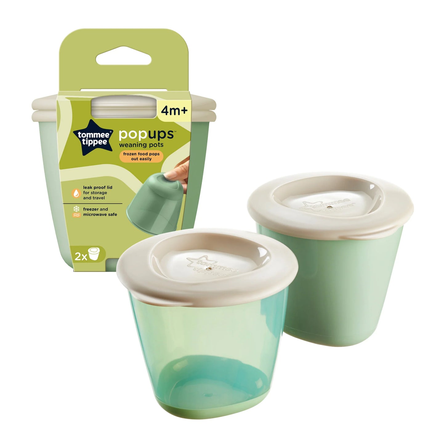 Tommee Tippee Explora Pop Ups Weaning Pots – 2pcs